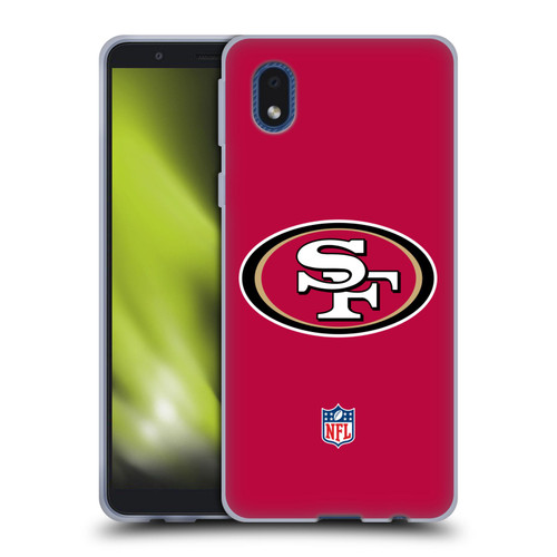 NFL San Francisco 49Ers Logo Plain Soft Gel Case for Samsung Galaxy A01 Core (2020)