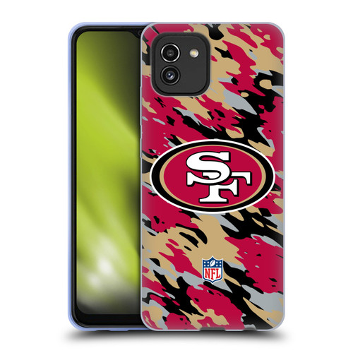 NFL San Francisco 49Ers Logo Camou Soft Gel Case for Samsung Galaxy A03 (2021)