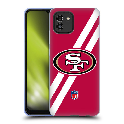 NFL San Francisco 49Ers Logo Stripes Soft Gel Case for Samsung Galaxy A03 (2021)