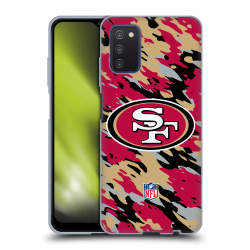 NFL San Francisco 49Ers Logo Camou Soft Gel Case for Samsung Galaxy A03s (2021)