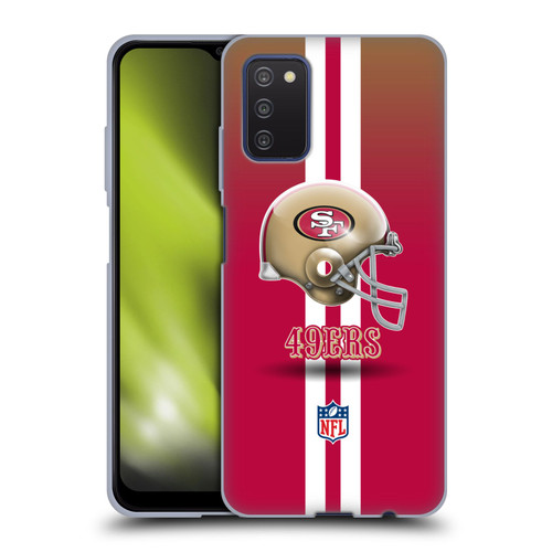 NFL San Francisco 49Ers Logo Helmet Soft Gel Case for Samsung Galaxy A03s (2021)
