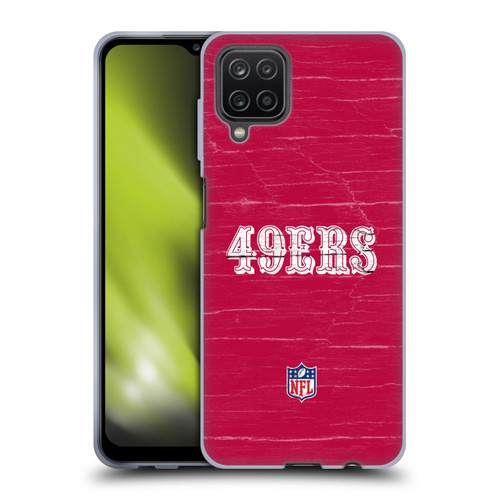 NFL San Francisco 49Ers Logo Distressed Look Soft Gel Case for Samsung Galaxy A12 (2020)
