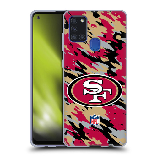 NFL San Francisco 49Ers Logo Camou Soft Gel Case for Samsung Galaxy A21s (2020)