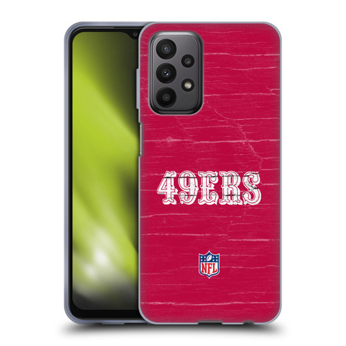NFL San Francisco 49Ers Logo Distressed Look Soft Gel Case for Samsung Galaxy A23 / 5G (2022)