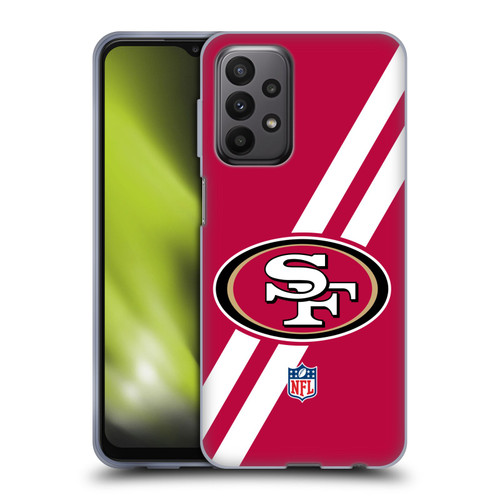 NFL San Francisco 49Ers Logo Stripes Soft Gel Case for Samsung Galaxy A23 / 5G (2022)