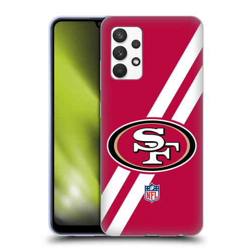 NFL San Francisco 49Ers Logo Stripes Soft Gel Case for Samsung Galaxy A32 (2021)