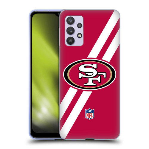 NFL San Francisco 49Ers Logo Stripes Soft Gel Case for Samsung Galaxy A32 5G / M32 5G (2021)