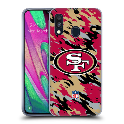 NFL San Francisco 49Ers Logo Camou Soft Gel Case for Samsung Galaxy A40 (2019)