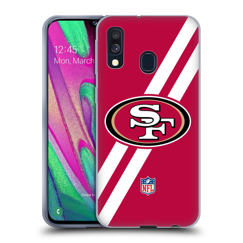 NFL San Francisco 49Ers Logo Stripes Soft Gel Case for Samsung Galaxy A40 (2019)