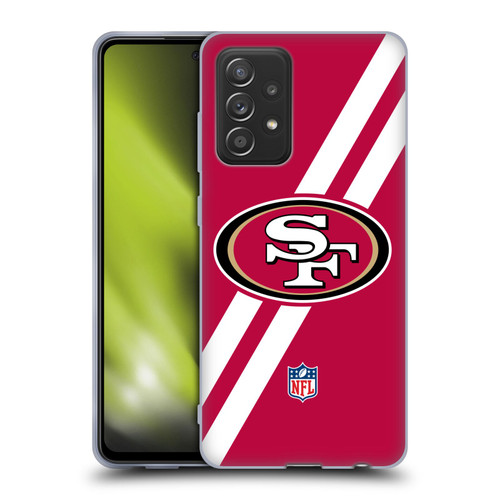 NFL San Francisco 49Ers Logo Stripes Soft Gel Case for Samsung Galaxy A52 / A52s / 5G (2021)