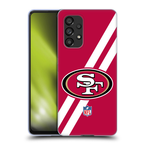 NFL San Francisco 49Ers Logo Stripes Soft Gel Case for Samsung Galaxy A53 5G (2022)