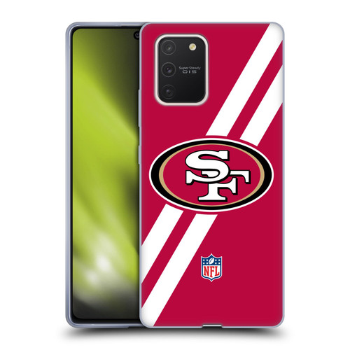 NFL San Francisco 49Ers Logo Stripes Soft Gel Case for Samsung Galaxy S10 Lite