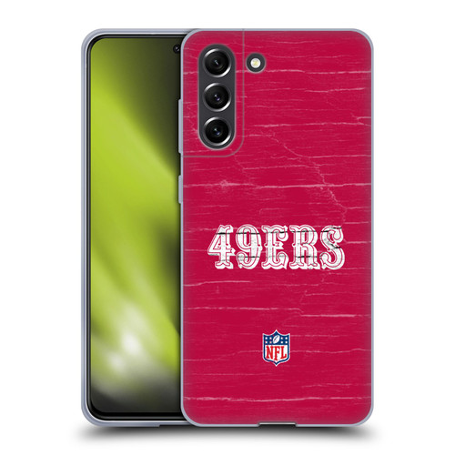 NFL San Francisco 49Ers Logo Distressed Look Soft Gel Case for Samsung Galaxy S21 FE 5G