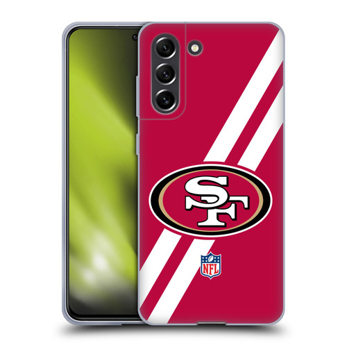 NFL San Francisco 49Ers Logo Stripes Soft Gel Case for Samsung Galaxy S21 FE 5G