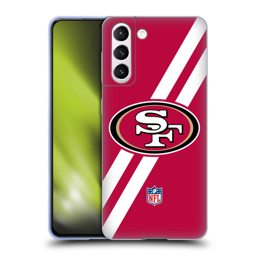 NFL San Francisco 49Ers Logo Stripes Soft Gel Case for Samsung Galaxy S21 5G