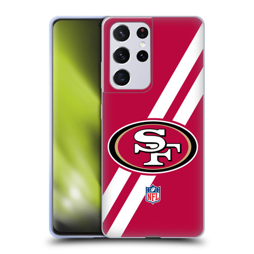 NFL San Francisco 49Ers Logo Stripes Soft Gel Case for Samsung Galaxy S21 Ultra 5G