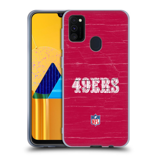 NFL San Francisco 49Ers Logo Distressed Look Soft Gel Case for Samsung Galaxy M30s (2019)/M21 (2020)