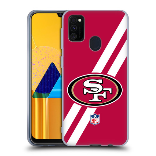 NFL San Francisco 49Ers Logo Stripes Soft Gel Case for Samsung Galaxy M30s (2019)/M21 (2020)