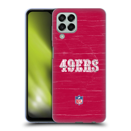 NFL San Francisco 49Ers Logo Distressed Look Soft Gel Case for Samsung Galaxy M33 (2022)
