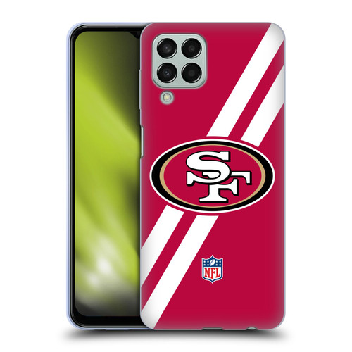 NFL San Francisco 49Ers Logo Stripes Soft Gel Case for Samsung Galaxy M33 (2022)
