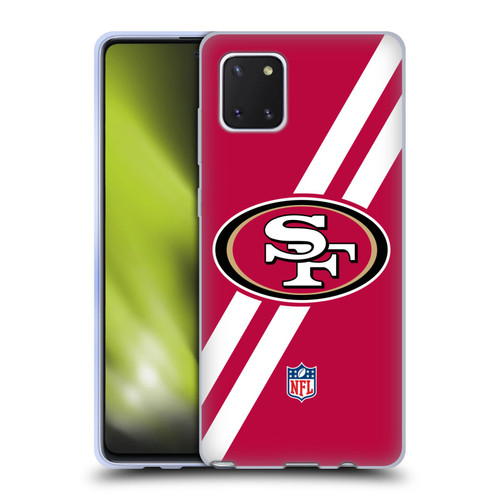 NFL San Francisco 49Ers Logo Stripes Soft Gel Case for Samsung Galaxy Note10 Lite