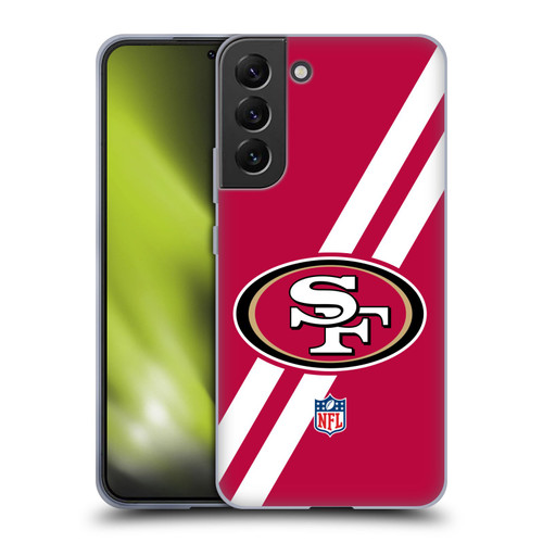 NFL San Francisco 49Ers Logo Stripes Soft Gel Case for Samsung Galaxy S22+ 5G