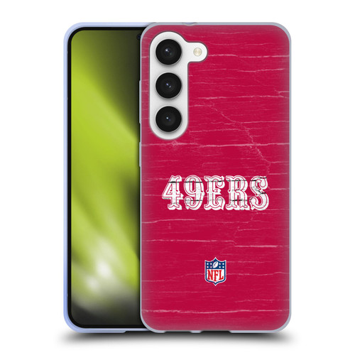 NFL San Francisco 49Ers Logo Distressed Look Soft Gel Case for Samsung Galaxy S23 5G