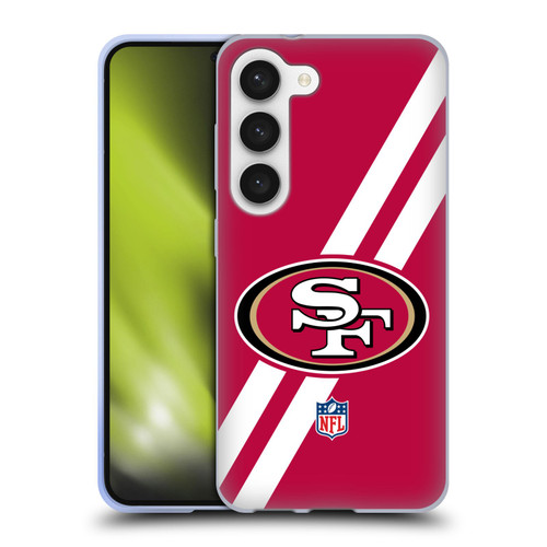 NFL San Francisco 49Ers Logo Stripes Soft Gel Case for Samsung Galaxy S23 5G