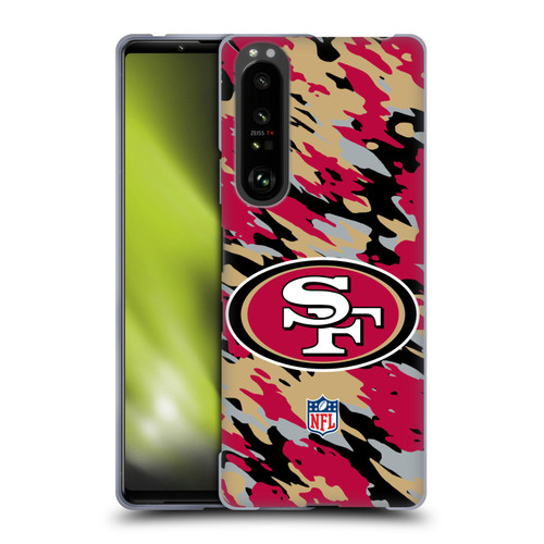 NFL San Francisco 49Ers Logo Camou Soft Gel Case for Sony Xperia 1 III