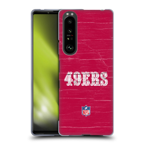 NFL San Francisco 49Ers Logo Distressed Look Soft Gel Case for Sony Xperia 1 III
