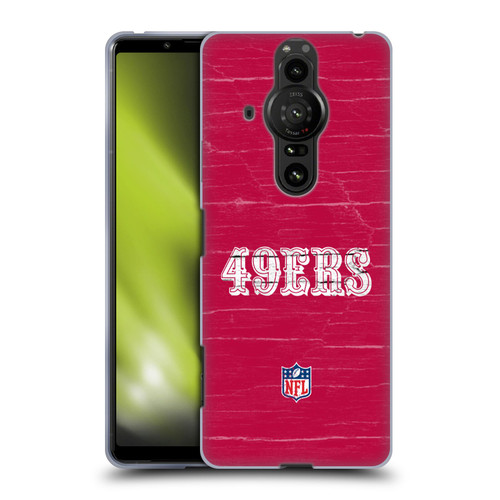 NFL San Francisco 49Ers Logo Distressed Look Soft Gel Case for Sony Xperia Pro-I