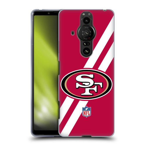 NFL San Francisco 49Ers Logo Stripes Soft Gel Case for Sony Xperia Pro-I