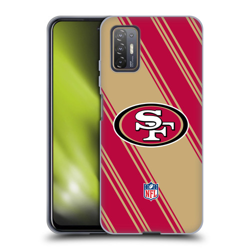 NFL San Francisco 49ers Artwork Stripes Soft Gel Case for HTC Desire 21 Pro 5G