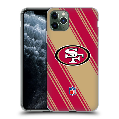 NFL San Francisco 49ers Artwork Stripes Soft Gel Case for Apple iPhone 11 Pro Max