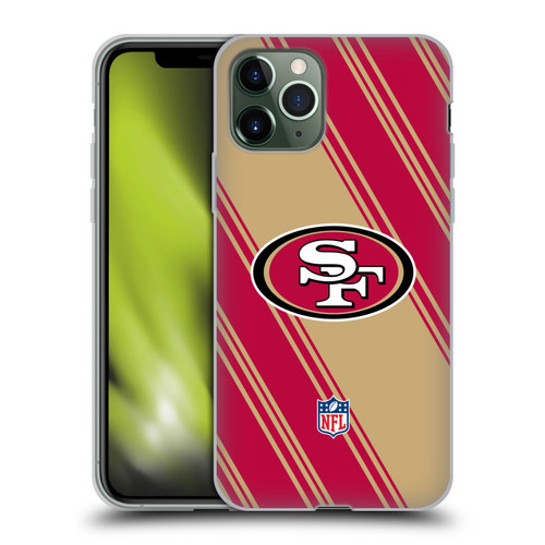 NFL San Francisco 49ers Artwork Stripes Soft Gel Case for Apple iPhone 11 Pro