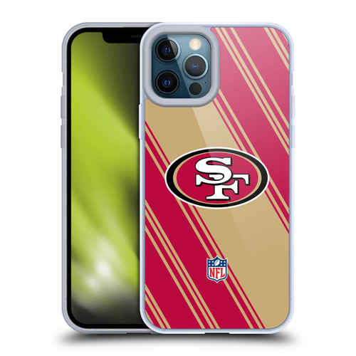 NFL San Francisco 49ers Artwork Stripes Soft Gel Case for Apple iPhone 12 Pro Max