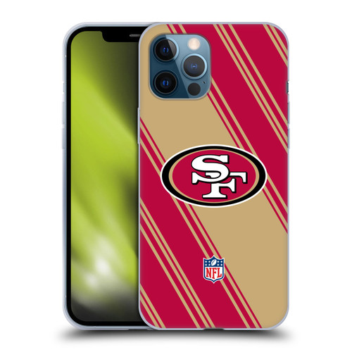 NFL San Francisco 49ers Artwork Stripes Soft Gel Case for Apple iPhone 12 Pro Max