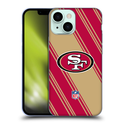 NFL San Francisco 49ers Artwork Stripes Soft Gel Case for Apple iPhone 13 Mini