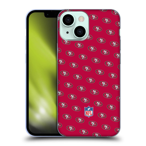 NFL San Francisco 49ers Artwork Patterns Soft Gel Case for Apple iPhone 13 Mini