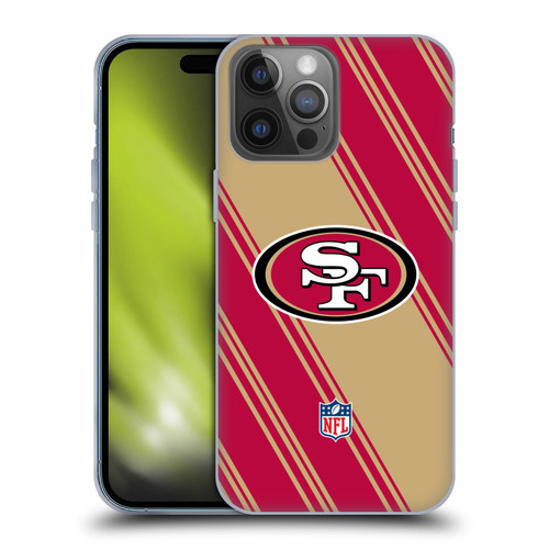 NFL San Francisco 49ers Artwork Stripes Soft Gel Case for Apple iPhone 14 Pro Max