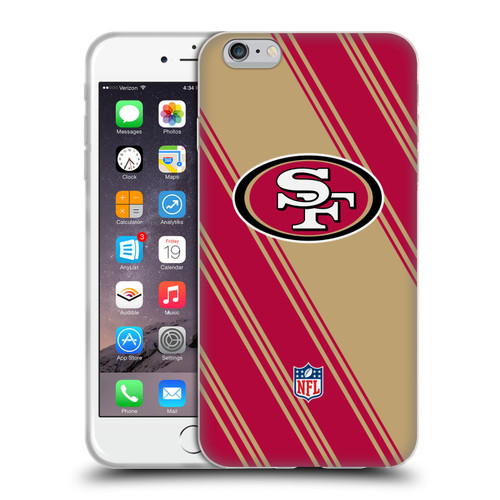 NFL San Francisco 49ers Artwork Stripes Soft Gel Case for Apple iPhone 6 Plus / iPhone 6s Plus
