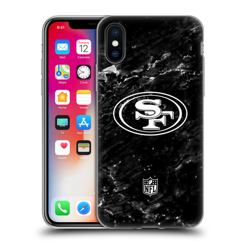NFL San Francisco 49ers Artwork Marble Soft Gel Case for Apple iPhone X / iPhone XS