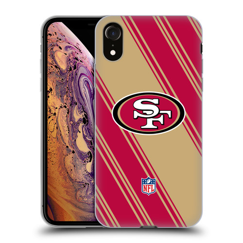 NFL San Francisco 49ers Artwork Stripes Soft Gel Case for Apple iPhone XR