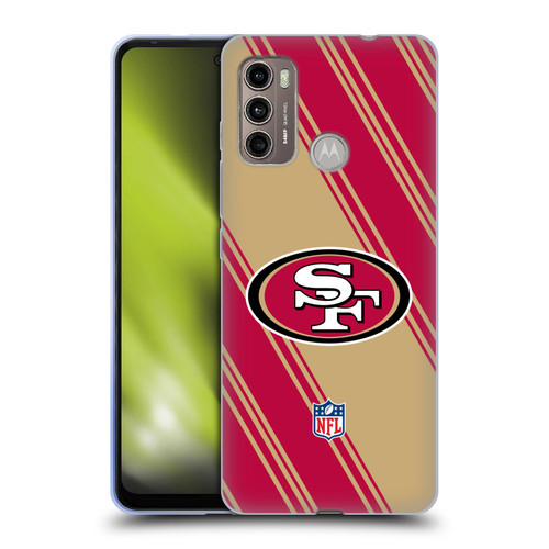 NFL San Francisco 49ers Artwork Stripes Soft Gel Case for Motorola Moto G60 / Moto G40 Fusion