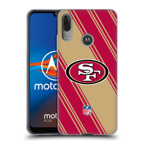 NFL San Francisco 49ers Artwork Stripes Soft Gel Case for Motorola Moto E6 Plus