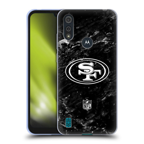 NFL San Francisco 49ers Artwork Marble Soft Gel Case for Motorola Moto E6s (2020)