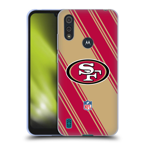 NFL San Francisco 49ers Artwork Stripes Soft Gel Case for Motorola Moto E6s (2020)