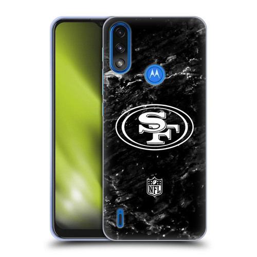 NFL San Francisco 49ers Artwork Marble Soft Gel Case for Motorola Moto E7 Power / Moto E7i Power