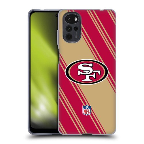 NFL San Francisco 49ers Artwork Stripes Soft Gel Case for Motorola Moto G22