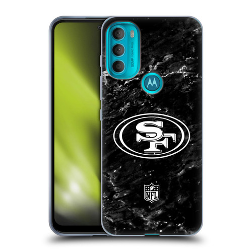 NFL San Francisco 49ers Artwork Marble Soft Gel Case for Motorola Moto G71 5G